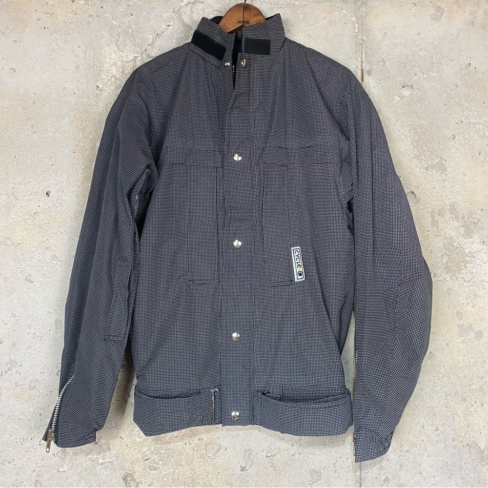 Gerber reflective water resistant cycling jacket black gray men’s xs regular